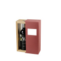 DS Wholesale Cheap Bulk Single Gift Box Dual Red Solid Sublimation Wooden Wine Box